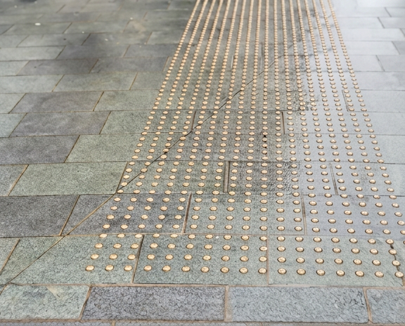 Classic brass tactile warning stud